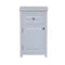 Alaterre Furniture Dorset 17"W x 29"H Floor Bath Storage Cabinet with Drawer and Door ANVA76WH - alternate 1